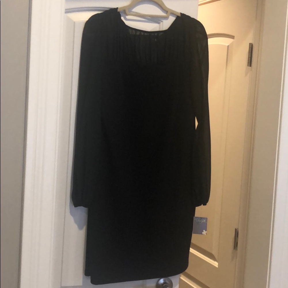 Taylor black knee length dress